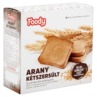 Foody arany kétszersült teljes kiőrlésű liszt felhasználásával 220 g