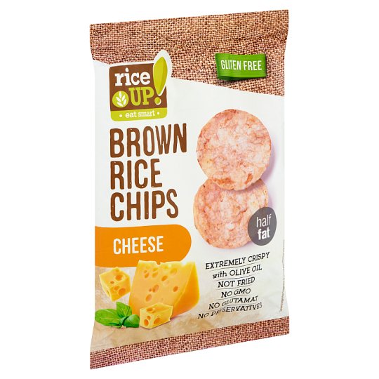 RiceUp! Eat Smart Brown Whole Grain Rice Chips with Cheese 60 g