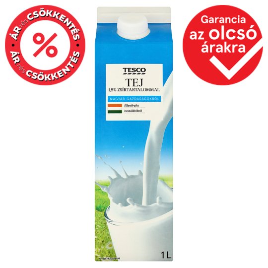 Tesco Low-Fat Milk 1,5% 1 l