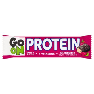 Protein Go On! fehérje-tartalmú áfonya-gojibogyó ízű szelet inulinnal és tejcsokoládéval 50 g
