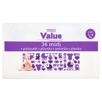 Tesco Value Midi nadrágpelenka 4-9 kg 36 db