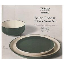 Tesco Home Aura Forest 12 Piece Dinner Set 