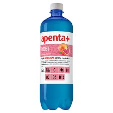 Apenta+ Boost Pink Grapefruit Flavoured, Lightly Carbonated, Energy-Free Soft Drink 750 ml