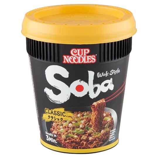Nissin Cup Noodles Soba instant tészta búzalisztből yakisoba ízesítő szósszal 90 g