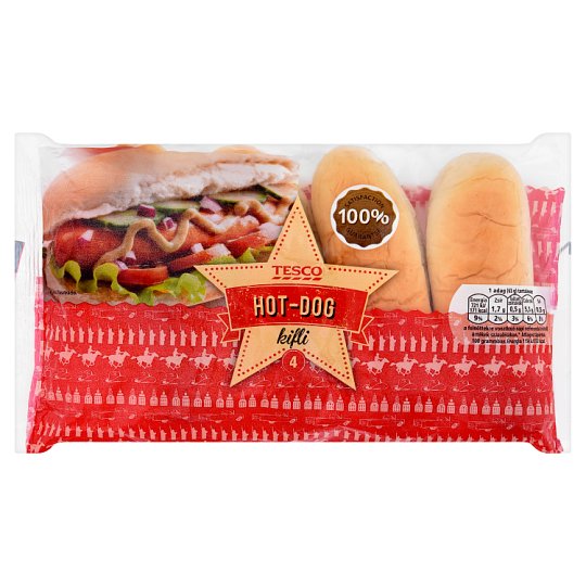 Tesco hotdog kifli 4 db 250 g Tesco Bevásárlás
