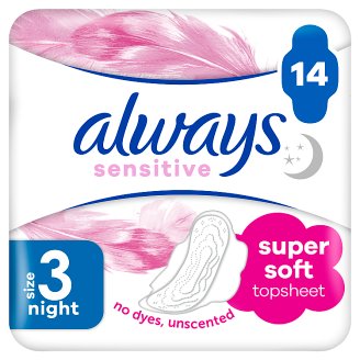Always Ultra Sensitive Night Egészségügyi Betét (3-as Méret), 14 db