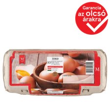 Tesco "A" osztályú közepes méretű friss tojás M 10 db