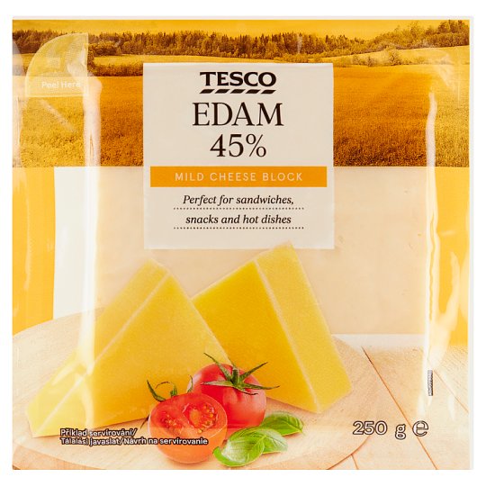 Tesco Edam zsíros, félkemény sajt 250 g