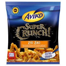 Aviko Super Crunch elősütött gyorsfagyasztott cikcakkos hasábburgonya extra ropogós bevonattal 750 g
