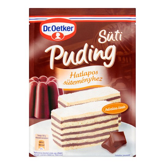 Dr. Oetker Süti Puding csokoládés pudingpor hatlapos süteményhez 100 g