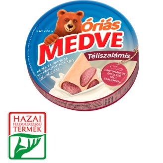 Medve téliszalámis kenhető, félzsíros ömlesztett sajt 6 db 200 g
