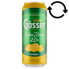 Gösser Natur Zitrone citromos sörital 2,0% 500 ml 