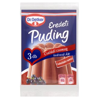 Dr. Oetker Eredeti Puding csokoládés-rumízű pudingpor 3 x 49 g
