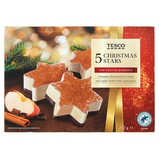 Tesco Cinnamon Flavoured Ice Cream and Apple Sorbet with Cocoa Glaze