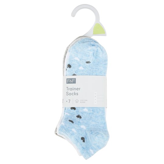 image 1 of F&F Trainer Socks 7 Pairs/Pack, 36-38,5, Multicolour