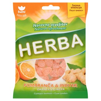 Šumi Herba narancs & gyömbér ízű gumicukor 90 g