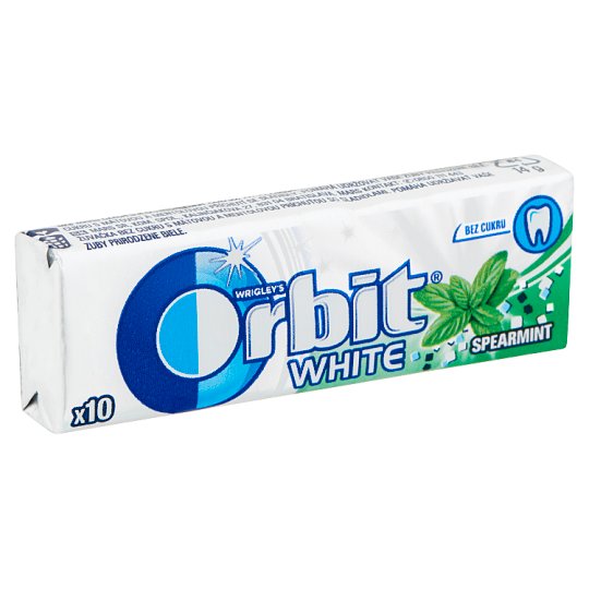 Orbit White Spearmint menta- és mentolízű cukormentes rágógumi édesítőszerrel 10 db 14 g