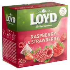 Loyd Raspberry & Strawberry Flavoured Fruit Tea in Bags 20 Tea Bags 40 g