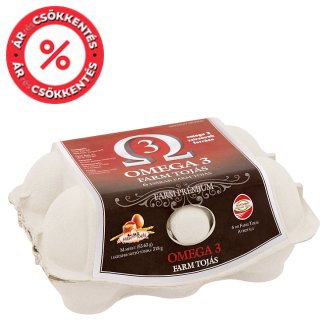 Farm Tojás Prémium Omega 3 tojás M 6 db