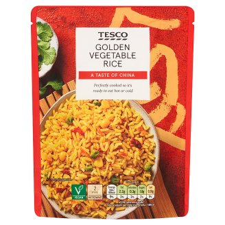 Tesco főtt hosszúszemű rizs vegyes zöldségekkel 250 g