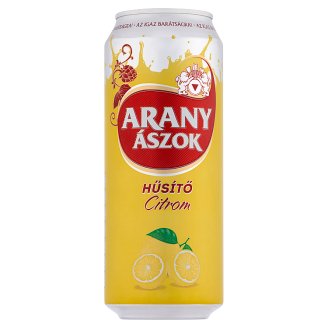 Arany Ászok Hűsítő citrom ital és világos sör keveréke 2% 0,5 l