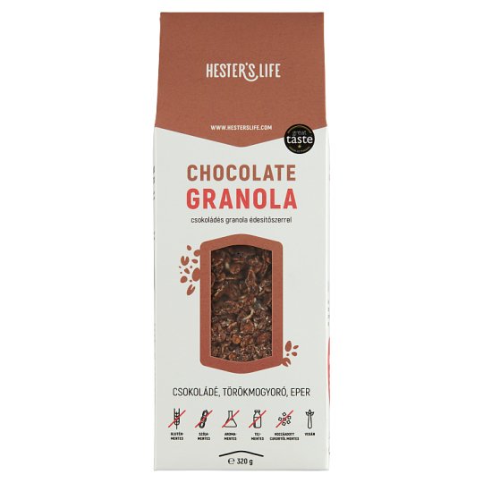 Hester's Life csokoládés granola édesítőszerrel 320 g
