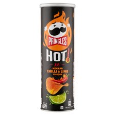 Pringles Hot Mexican chili és lime ízesítésű sós snack 160 g