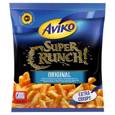 Aviko Super Crunch Original elősütött gyorsfagyasztott hasábburgonya extra ropogós bevonattal 750 g