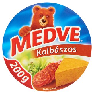 Medve kolbászos kenhető, félzsíros ömlesztett sajt 6 db 200 g