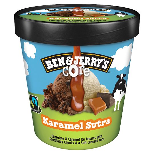 Ben & Jerry's Karamel Sutra tejszínes kakaós és karamell ízű jégkrém karamell szósszal 465 ml