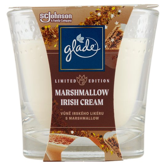 Glade Marshmallow Irish Cream illatgyertya 129 g Tesco Online, Tesco Otthonról, Tesco Doboz