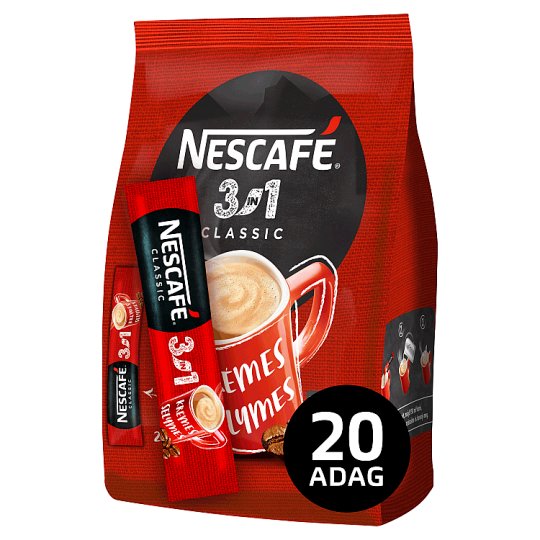 Nescafé 3in1 Classic azonnal oldódó kávéspecialitás 20 db 340 g