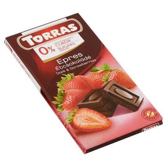 Torras Dark Chocolate with Strawberries and Sweetener 75 g - Tesco ...