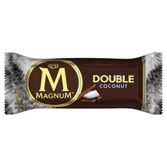 Magnum Double Coconut kókuszos jégkrém kakaós bevonóval és szósszal, tejcsokoládé bevonattal 88 ml