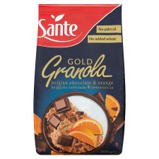 Sante Granola Gold teljes kiőrlésű gabonapelyhek belga csokoládéval és naranccsal 300 g