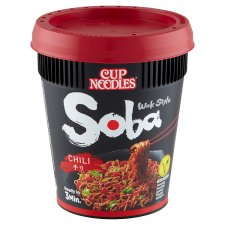 Nissin Cup Noodles Soba instant tészta búzalisztből chili ízesítő szósszal 92 g