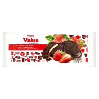 Tesco Value piskótatallér eperízű zselével 130 g
