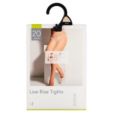 F&F 2 Pack Low Rise Black Tight XL - Tesco Groceries