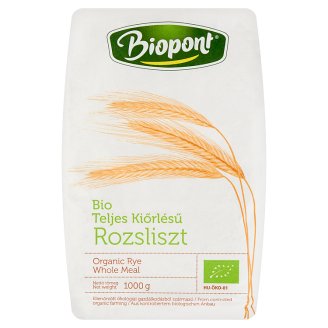 Biopont BIO teljes kiőrlésű rozsliszt 1 kg
