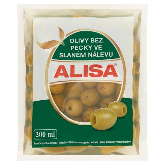 Alisa spanyol zöld magozott olívabogyó sós lében 195 g
