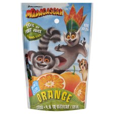 Dreamworks Madagascar Orange Noncarbonated Orange Drink with Fruit Juice Content and Vitamins 200 ml