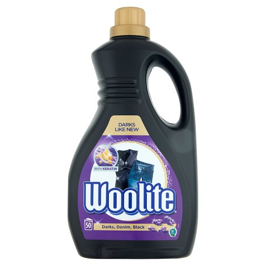 Woolite Darks, Black, Denim folyékony mosószer sötét ruhákhoz 50 mosás 3 l