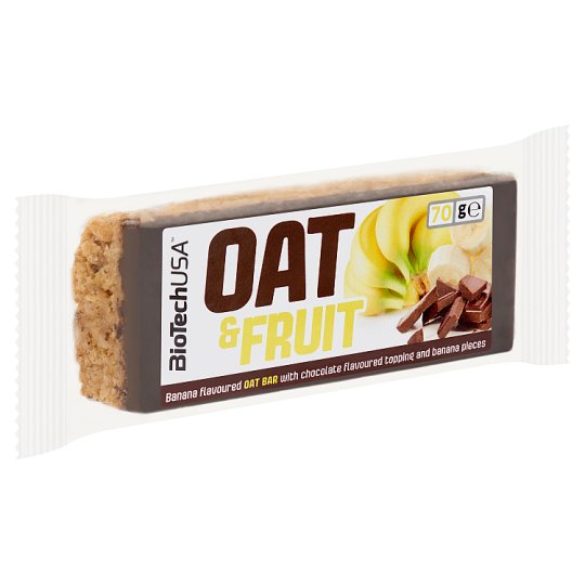 BioTechUSA Oat&Fruit Banana Flavoured Oat Bar with Chocolate Flavoured