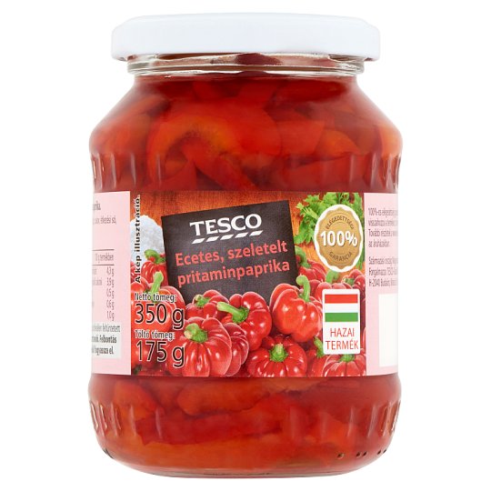 Tesco ecetes, szeletelt pritaminpaprika 350 g
