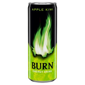 Burn Apple Kiwi szénsavas alma-kivi ital koffeinnel 250 ml