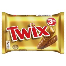 Twix Biscuit Bars with Caramel, Dipped in Milk Chocolate 3 x 2 x 25 g (150 g)