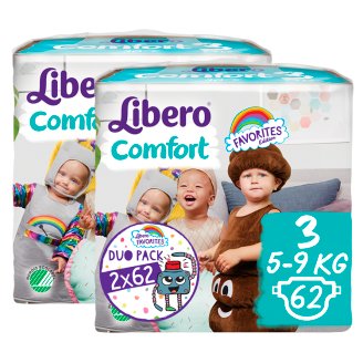 Libero Comfort 3 5-9 kg prémium pelenkanadrág 2 x 62 db