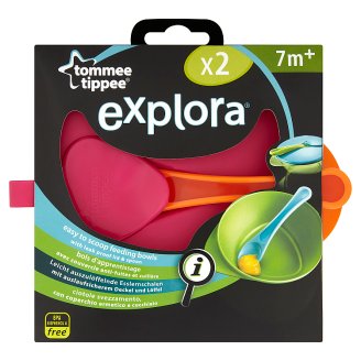 Tommee Tippee Explora etetőtál fedővel 7 hónapos kortól 2 db