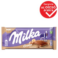 Milka Creme Hazelnut Alpine Milk Chocolate with Hazelnut Cream Filling 85 g