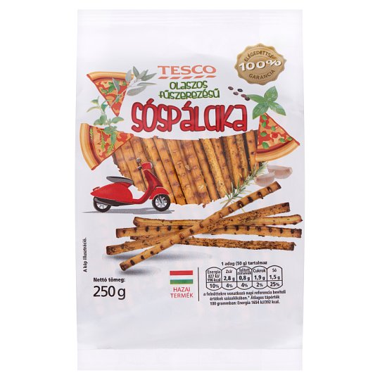 Tesco olaszos fűszerezésű sóspálcika 250 g